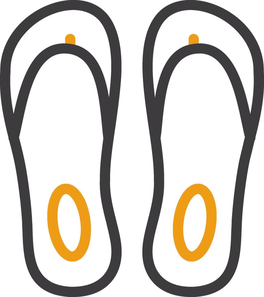 Flip Flop Line Circle Icon vector