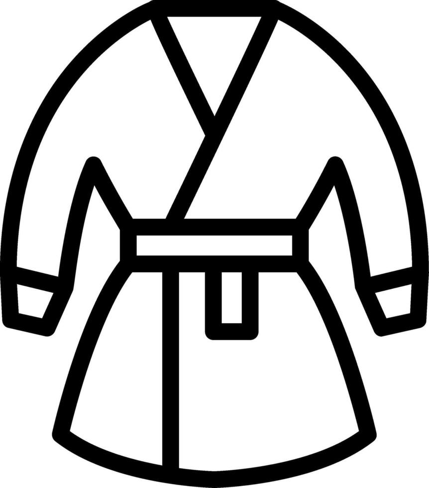 Kimono Line Icon vector