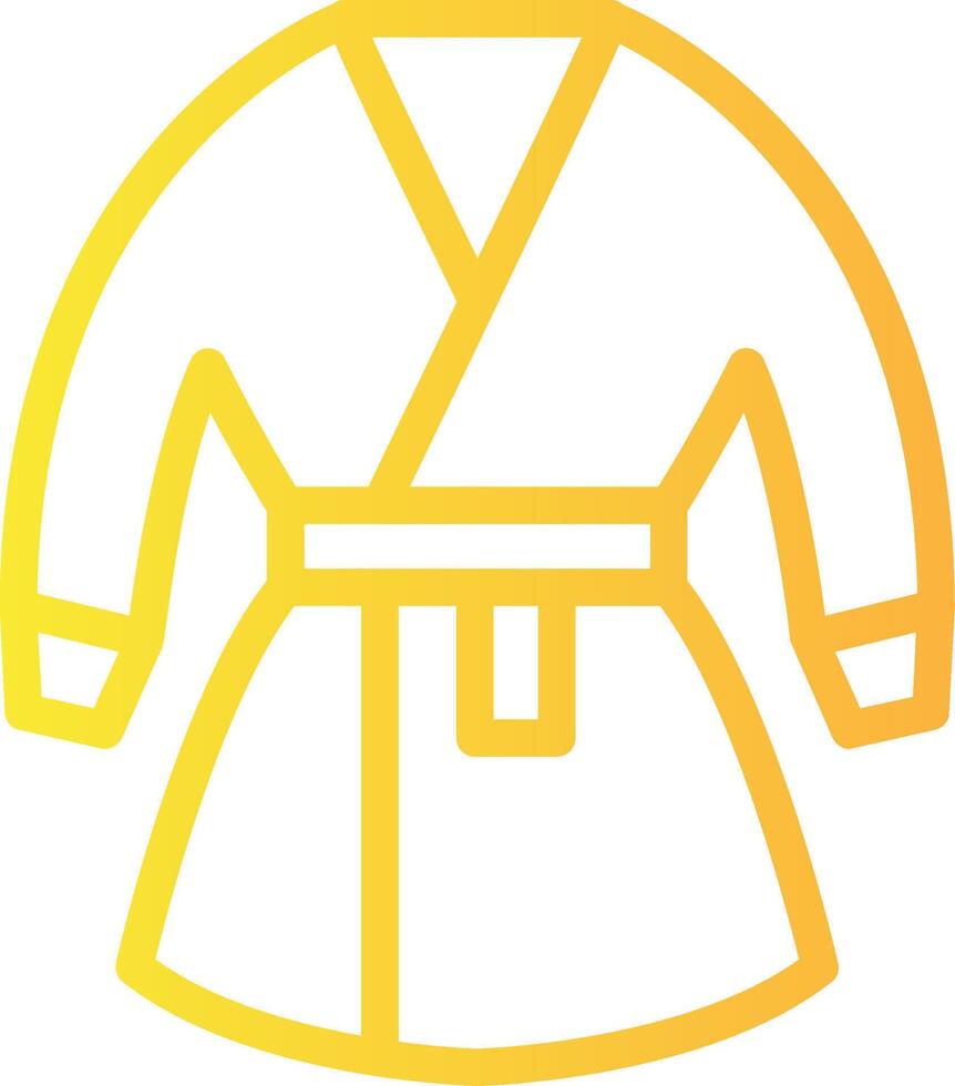 Kimono Linear Gradient Icon vector