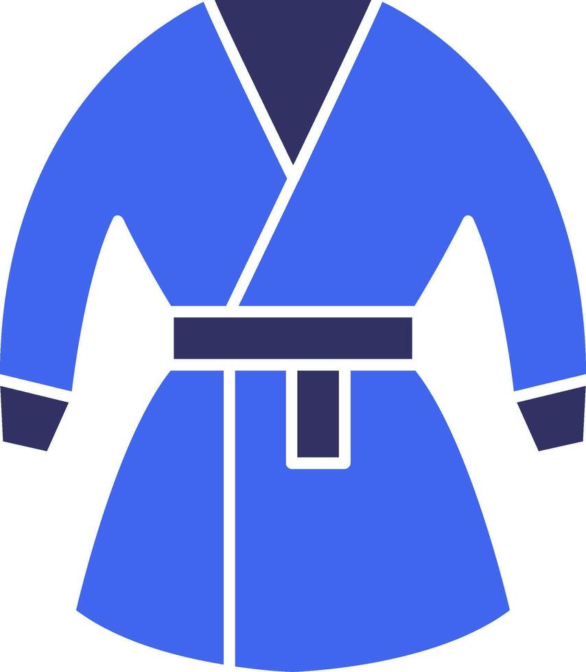 Kimono Solid Two Color Icon vector
