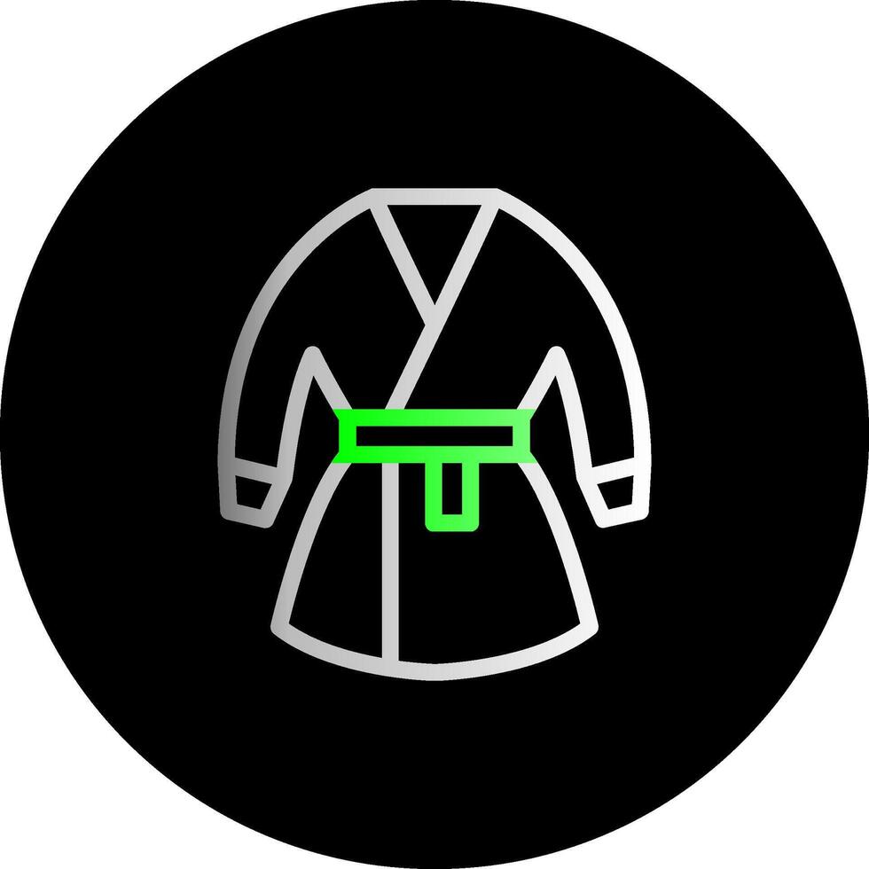 Kimono Dual Gradient Circle Icon vector