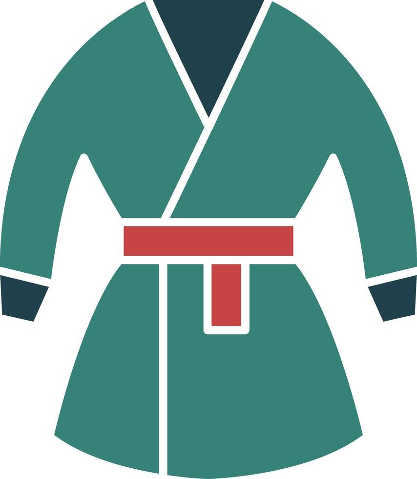 kimono glifo icono de dos colores vector