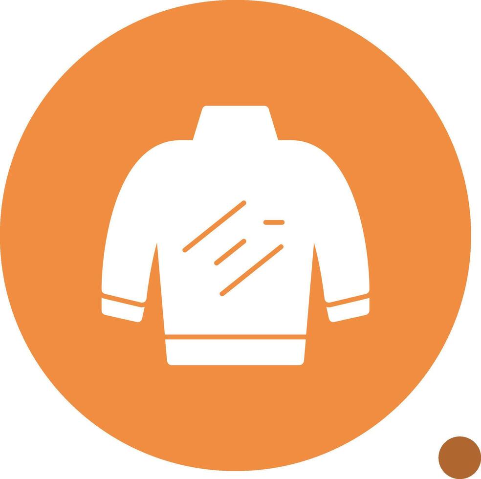 Turtleneck Glyph Shadow Icon vector