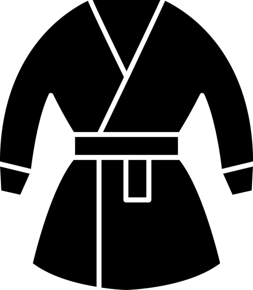 kimono glifo icono vector