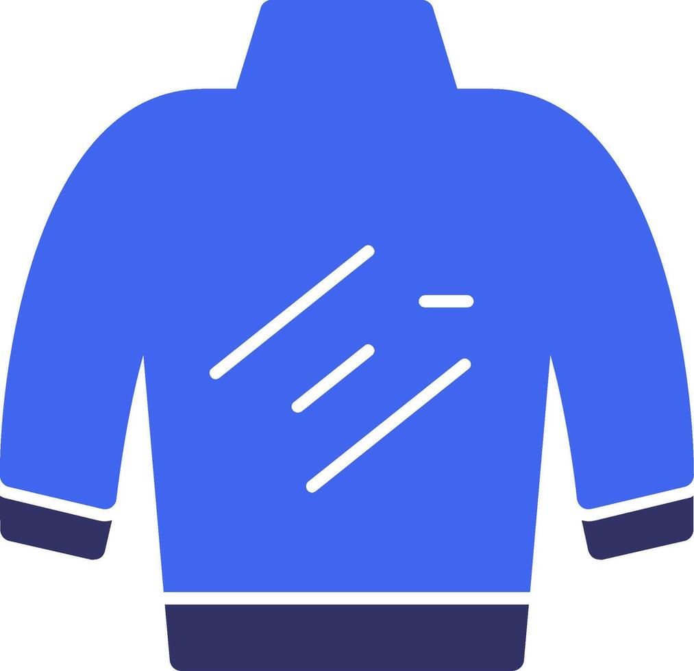 Turtleneck Solid Two Color Icon vector