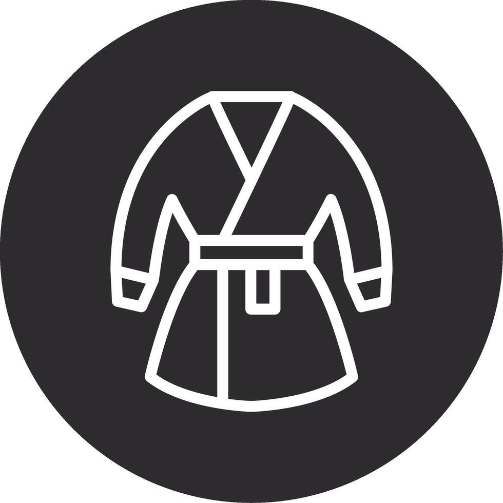 kimono invertido icono vector