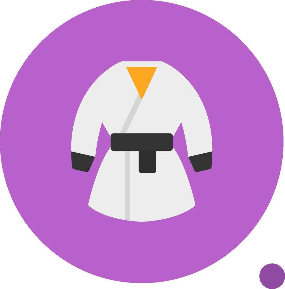 kimono plano sombra icono vector