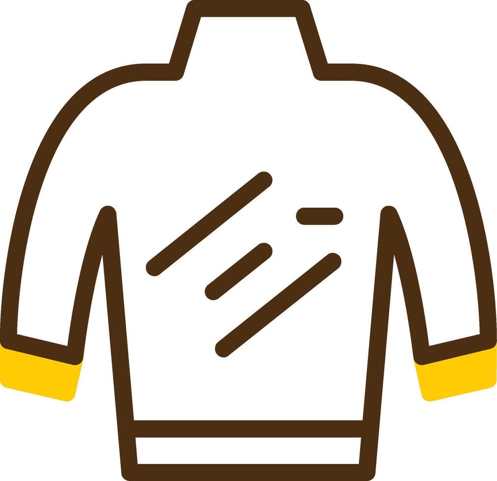 Turtleneck Yellow Lieanr Circle Icon vector