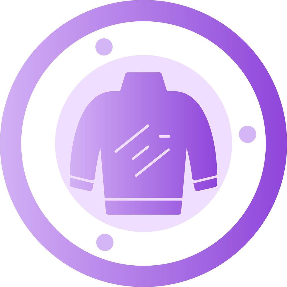 Turtleneck Glyph Gradient Icon vector