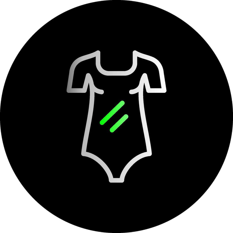 Bodysuit Dual Gradient Circle Icon vector