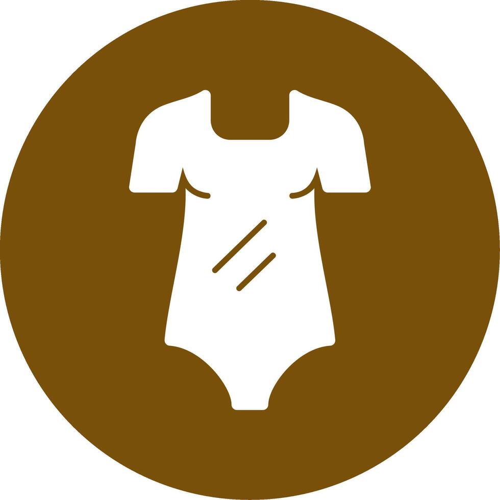 traje glifo circulo icono vector