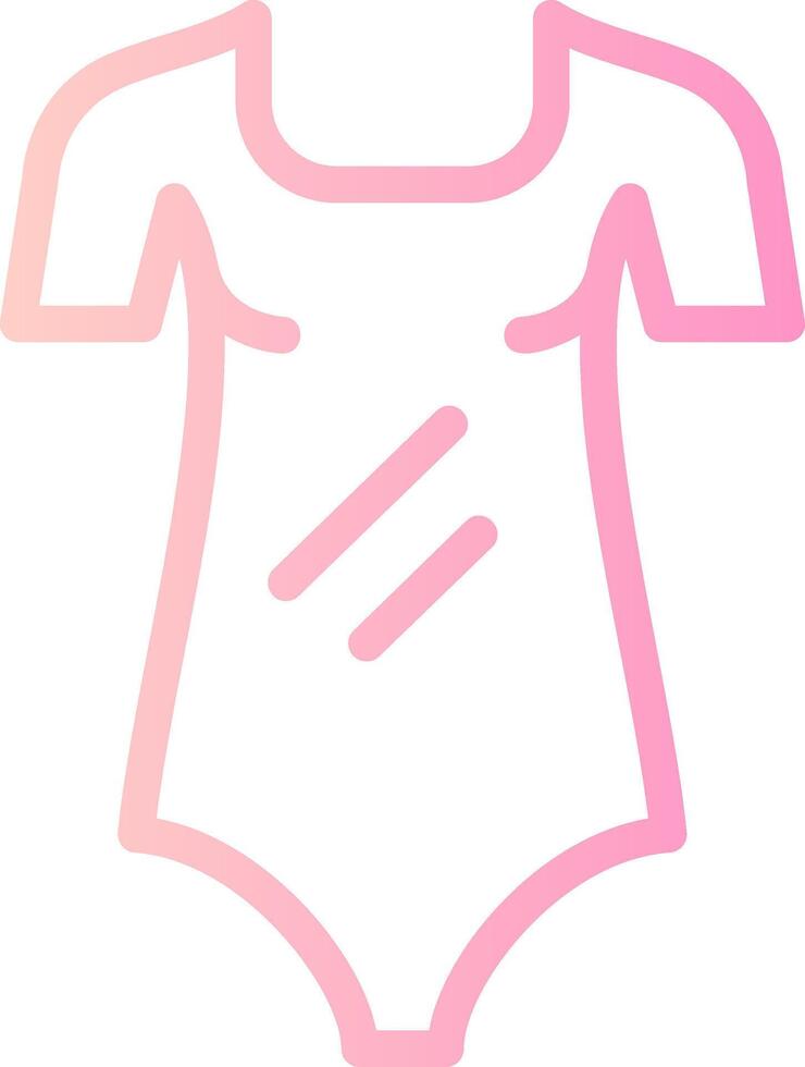 Bodysuit Linear Gradient Icon vector