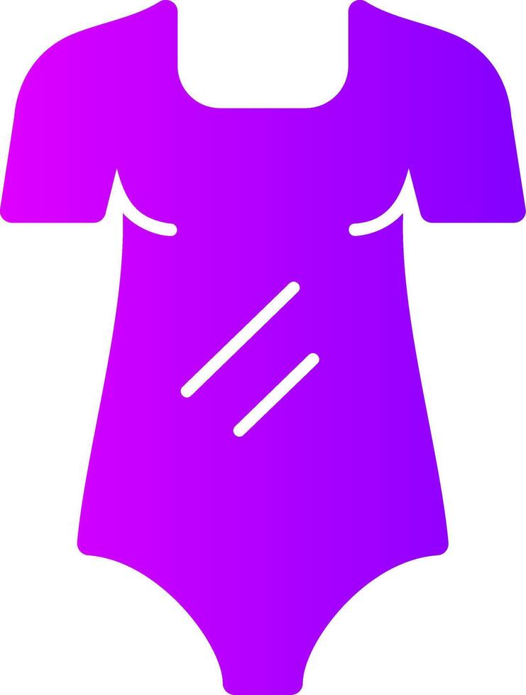 Bodysuit Solid Multi Gradient Icon vector