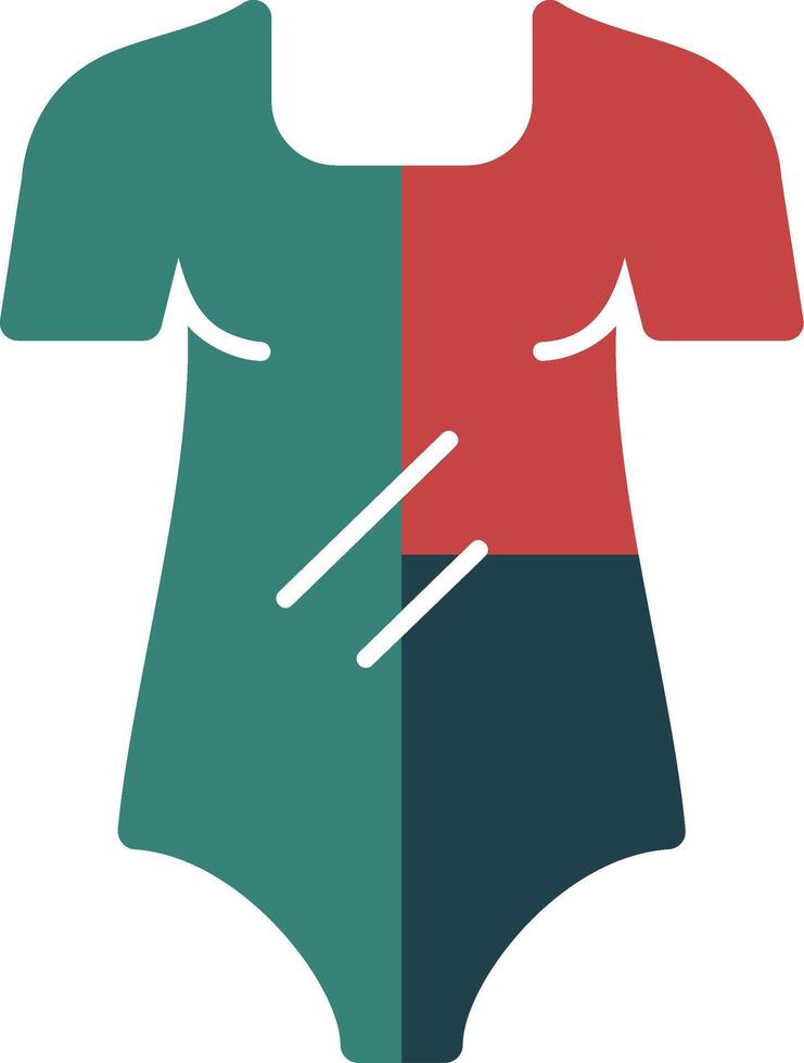 Bodysuit Glyph Two Color Icon vector