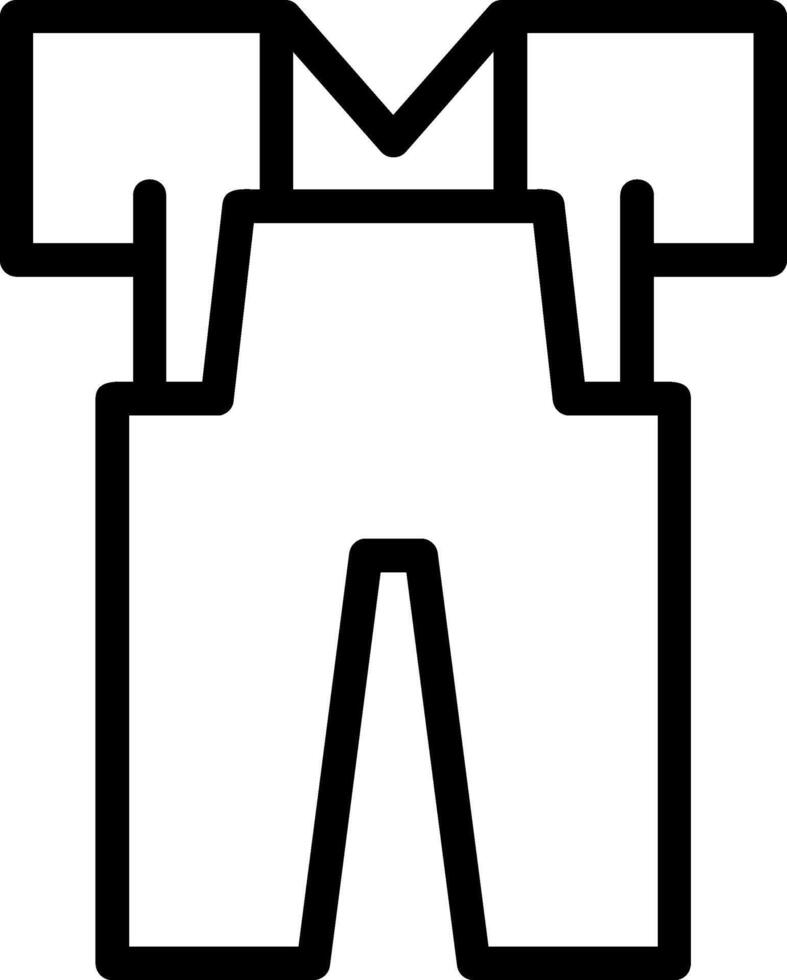 Jumpsuit Line Icon vector