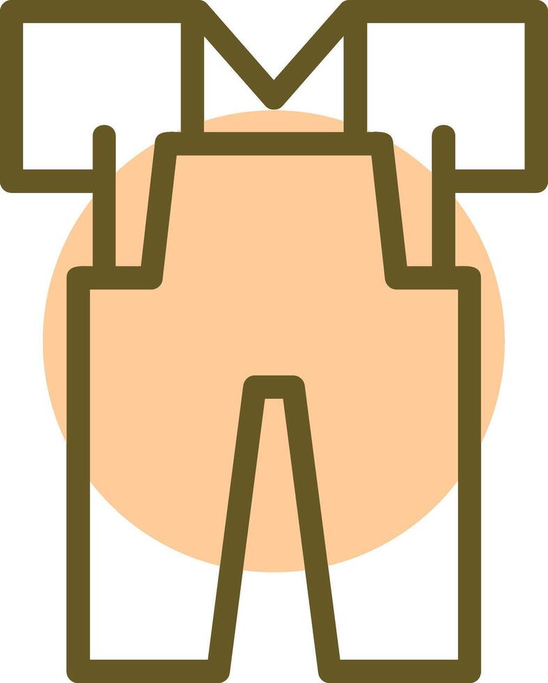 Jumpsuit Linear Circle Icon vector