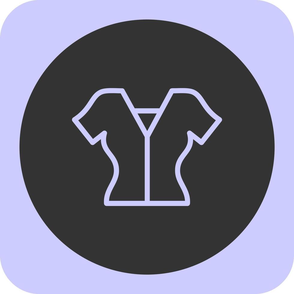 Blouse Linear Round Icon vector