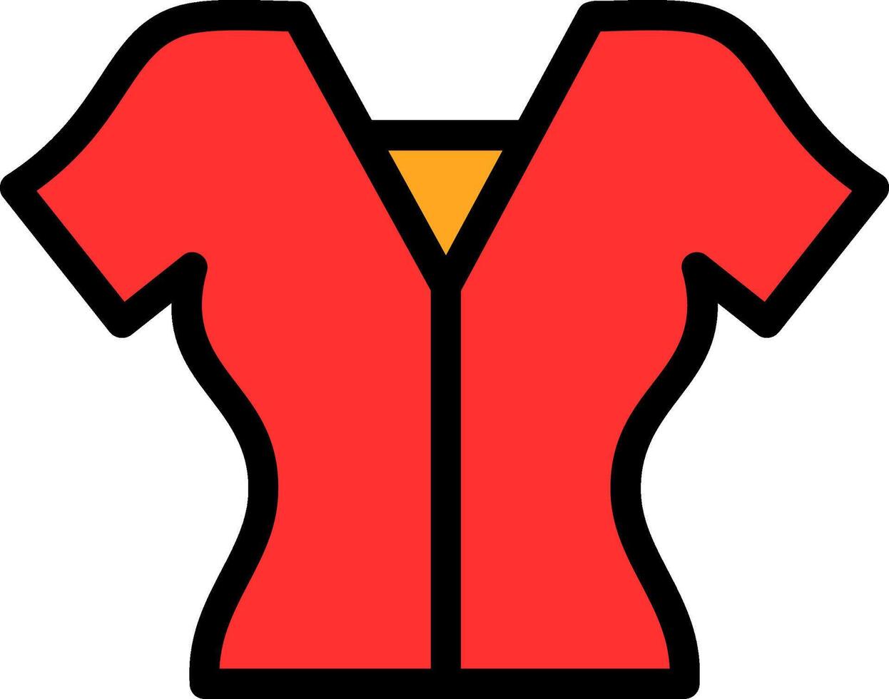 Blouse Line Filled Icon vector