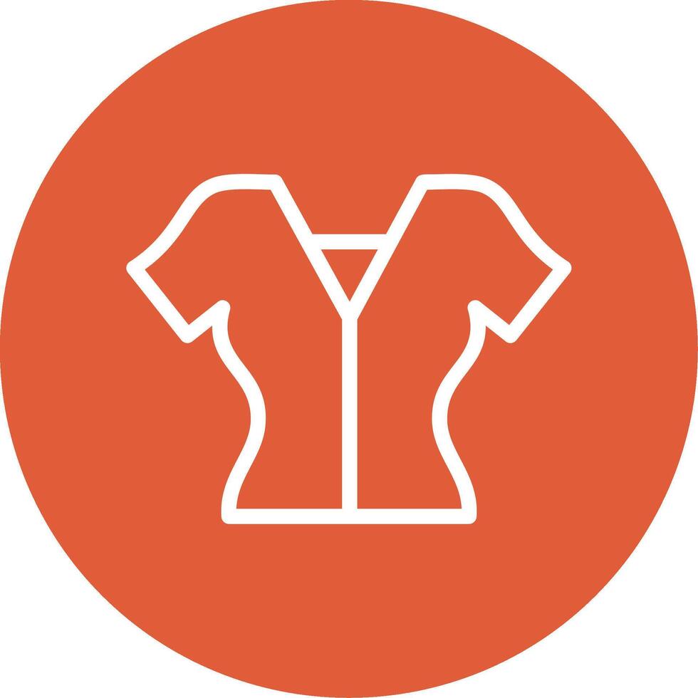 Blouse Outline Circle Icon vector