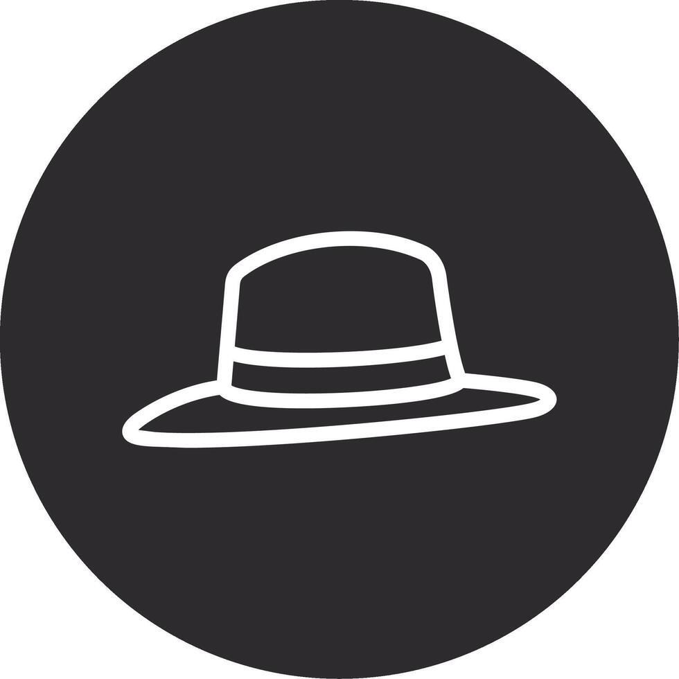 Fedora Inverted Icon vector