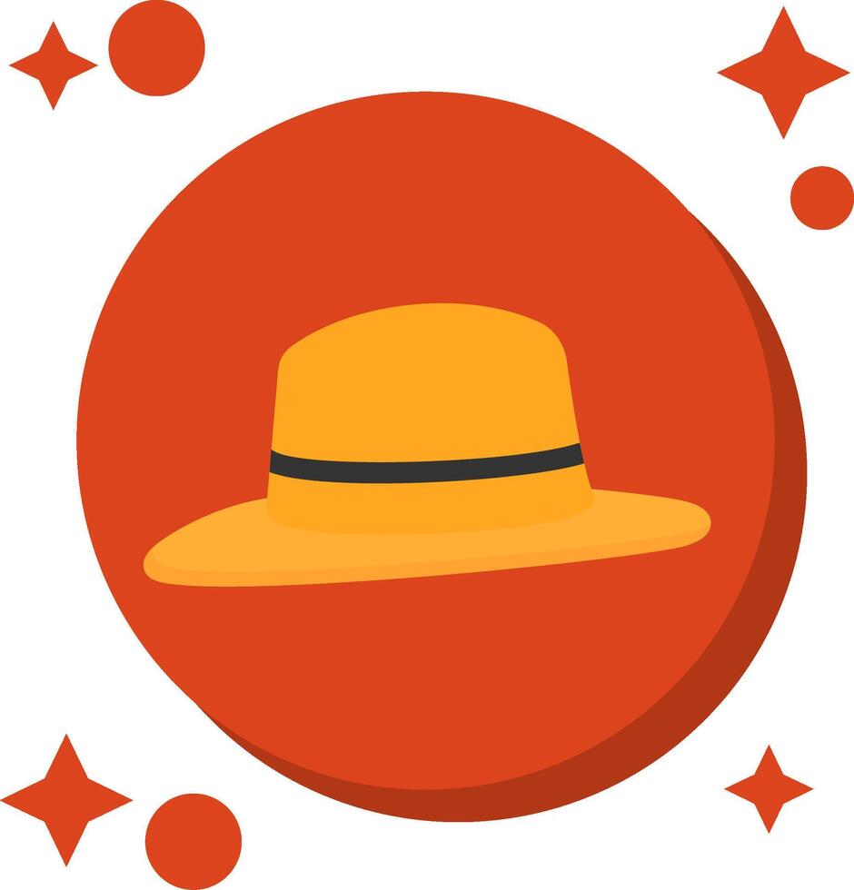 Fedora Tailed Color Icon vector