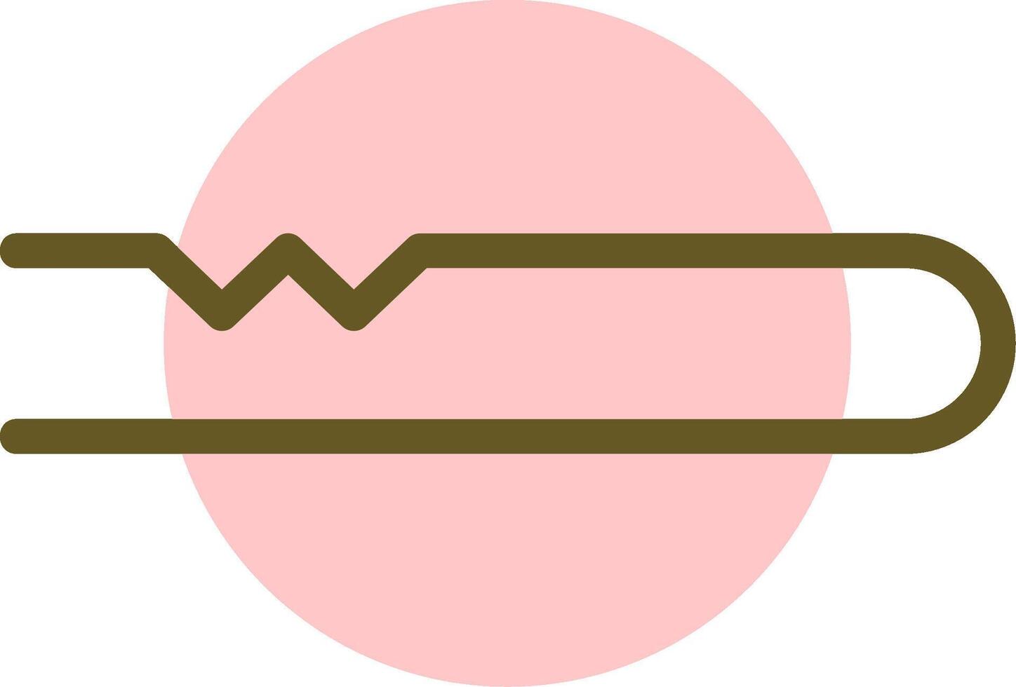 Hairpin Linear Circle Icon vector