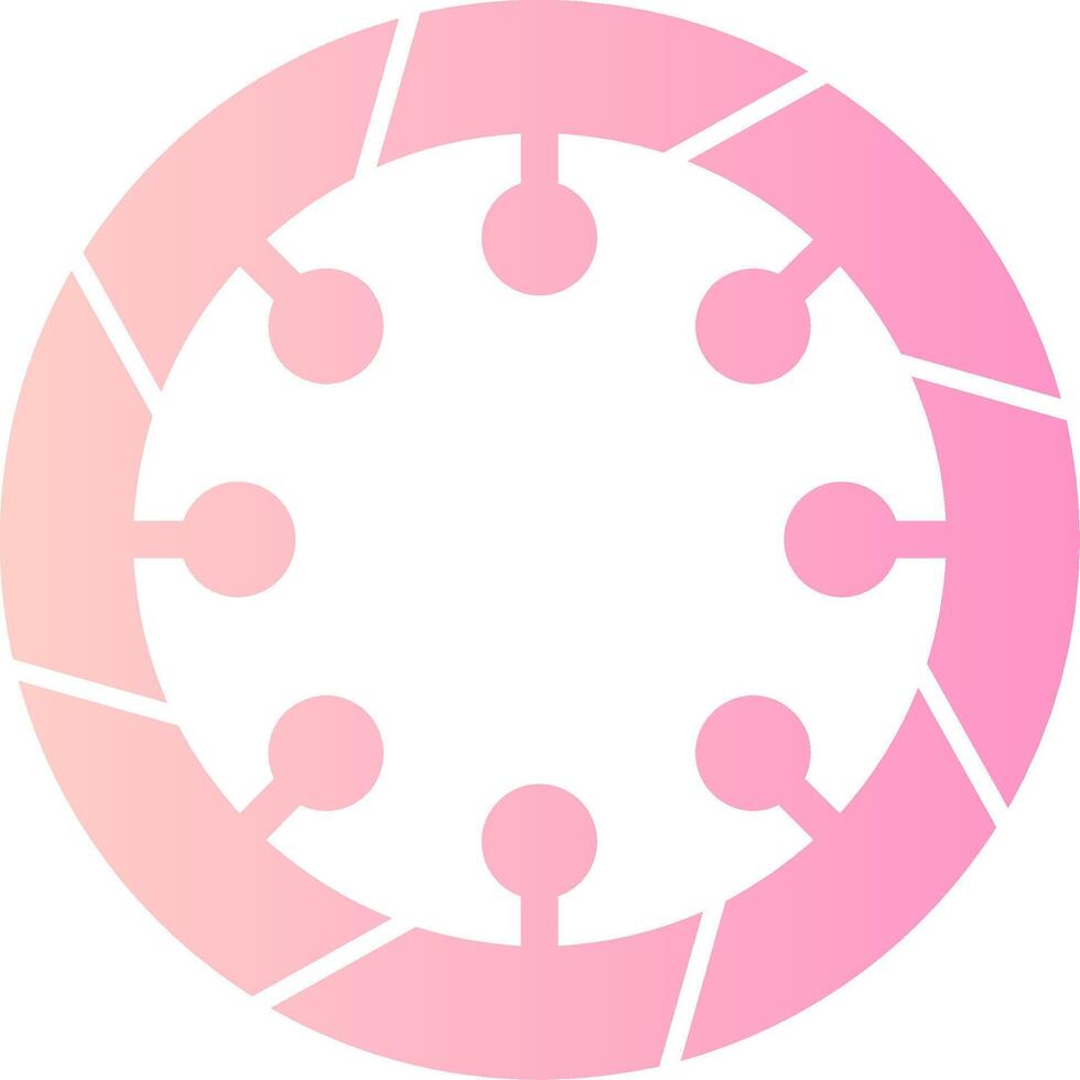 Bangle Solid Multi Gradient Icon vector