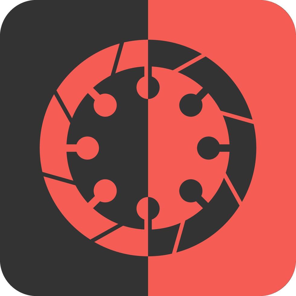 Bangle Red Inverse Icon vector