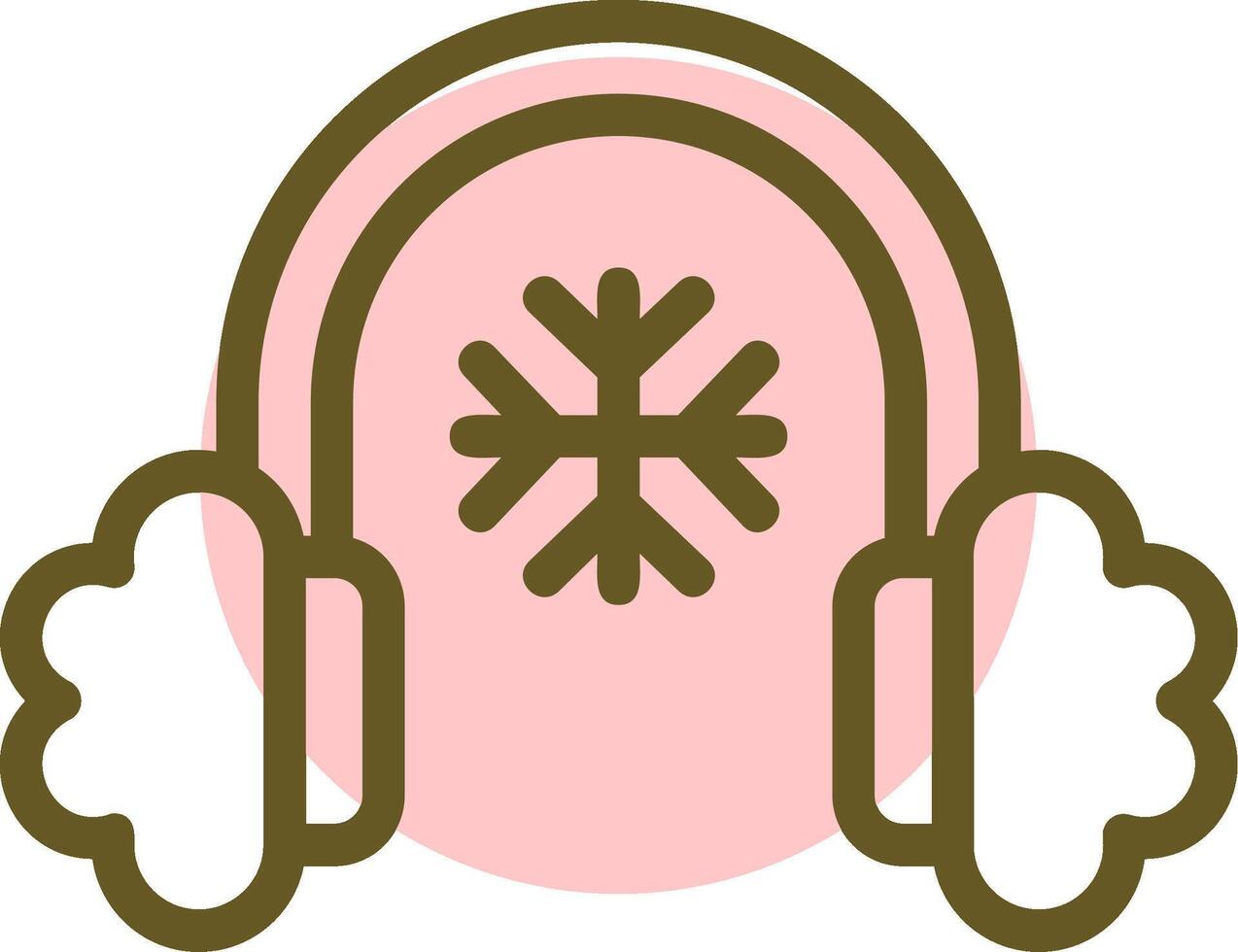 Earmuff Linear Circle Icon vector