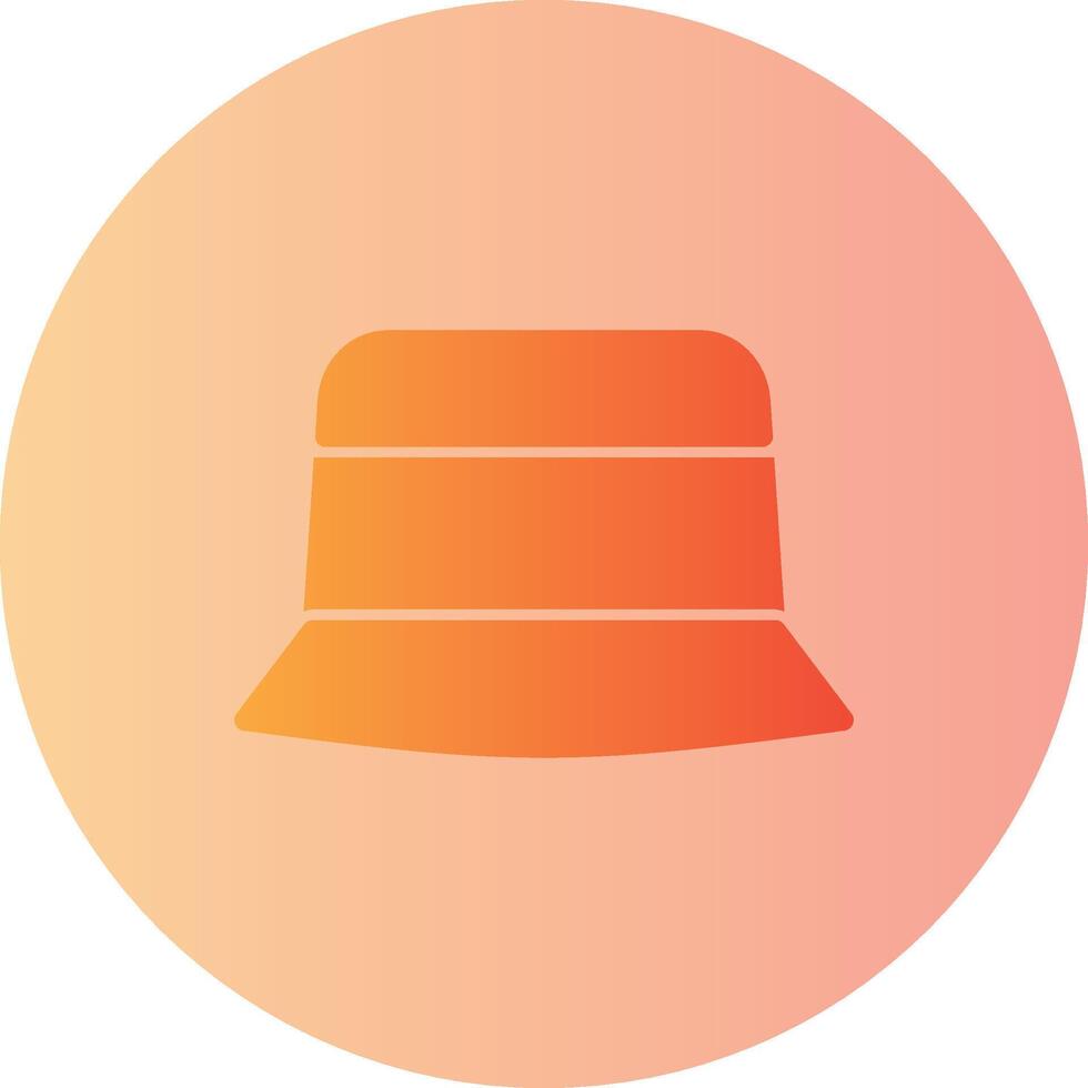 Bucket Hat Gradient Circle Icon vector