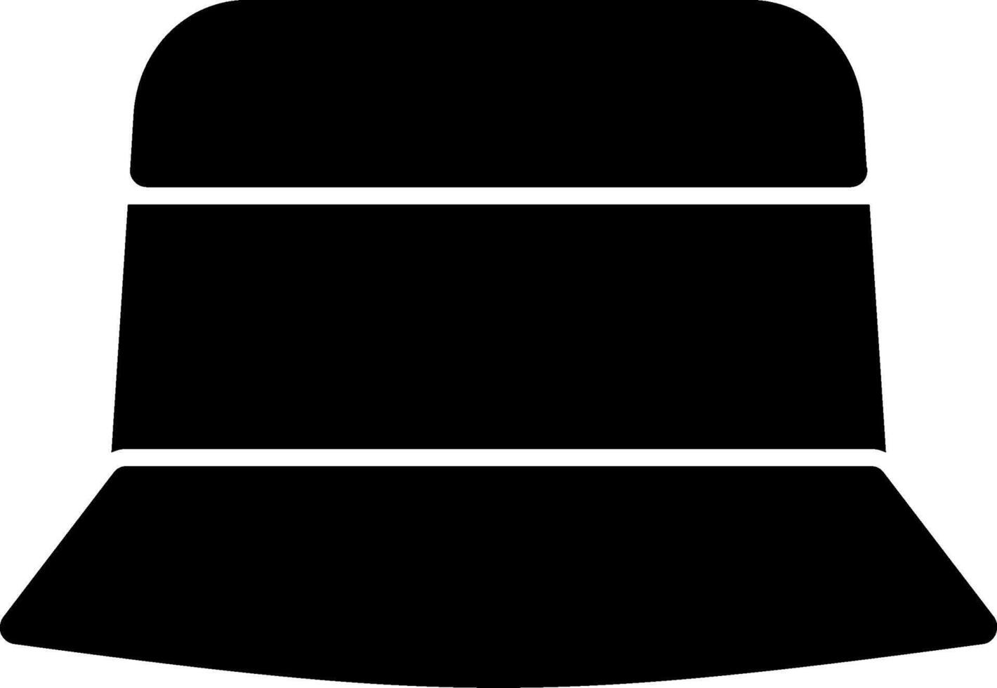 Bucket Hat Glyph Icon vector