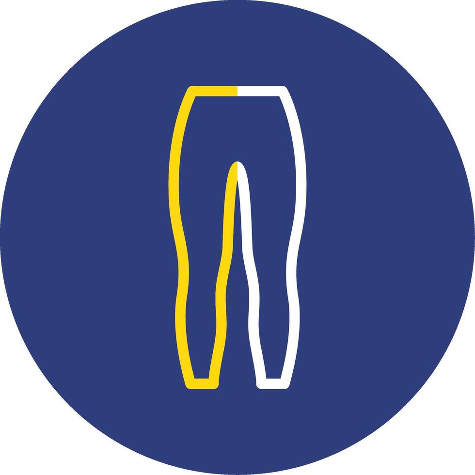 Leggings Dual Line Circle Icon vector