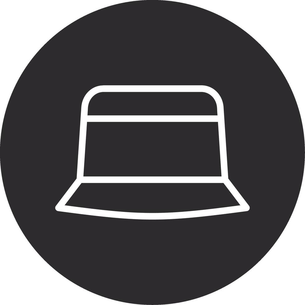 Bucket Hat Inverted Icon vector