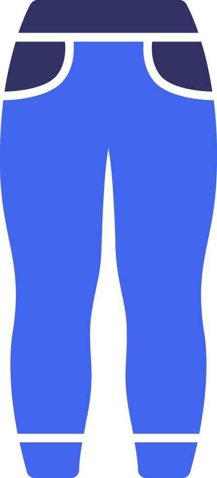 Jeggings Solid Two Color Icon vector