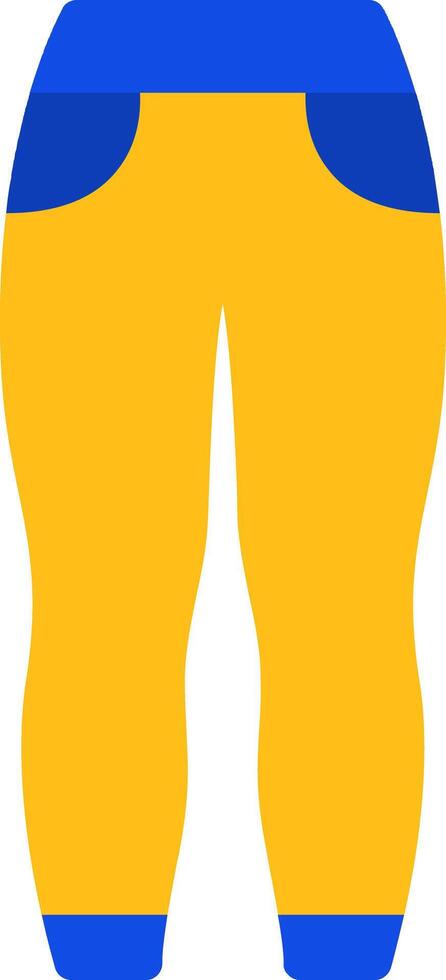 jeggings plano dos color icono vector