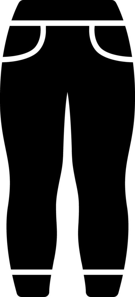 jeggings glifo icono vector