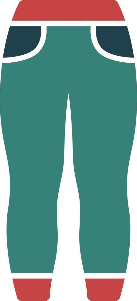 Jeggings Glyph Two Color Icon vector