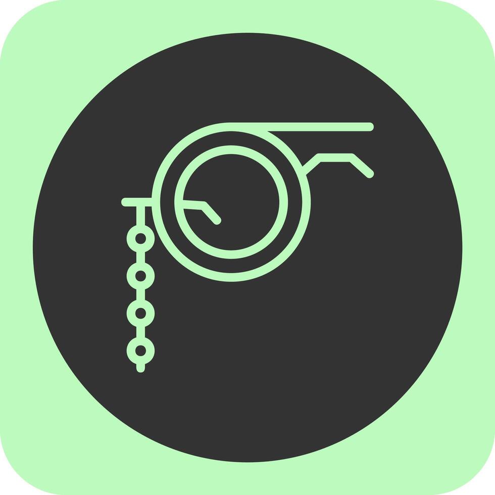 Monocle Linear Round Icon vector