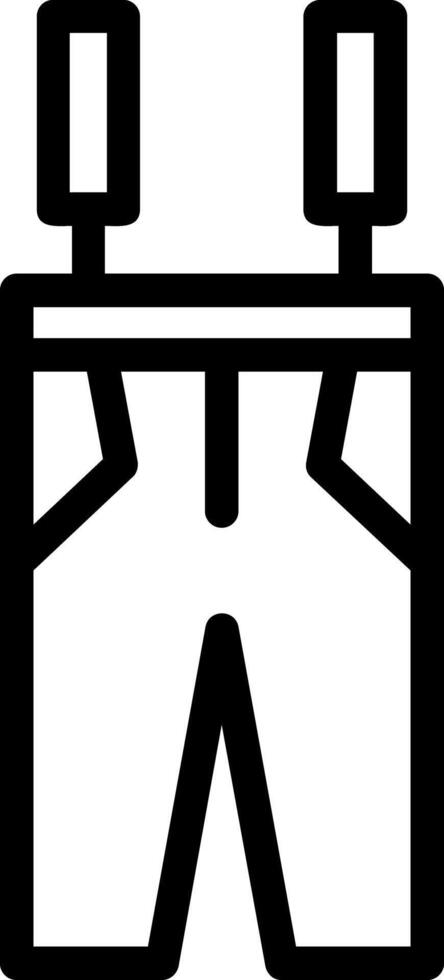 Suspenders Line Icon vector