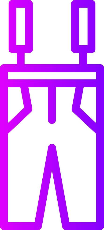 Suspenders Linear Gradient Icon vector