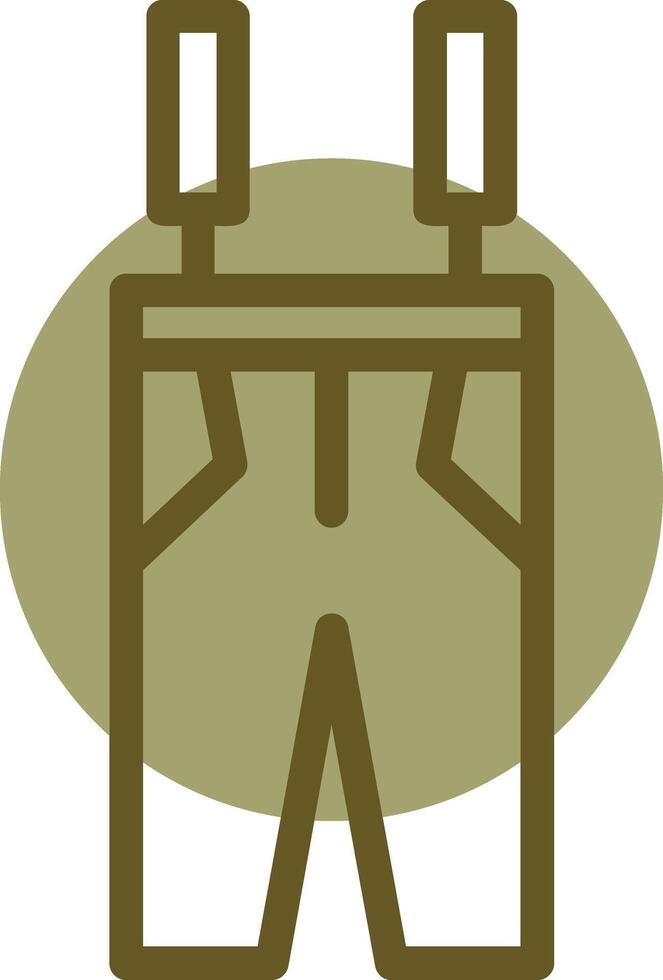 Suspenders Linear Circle Icon vector