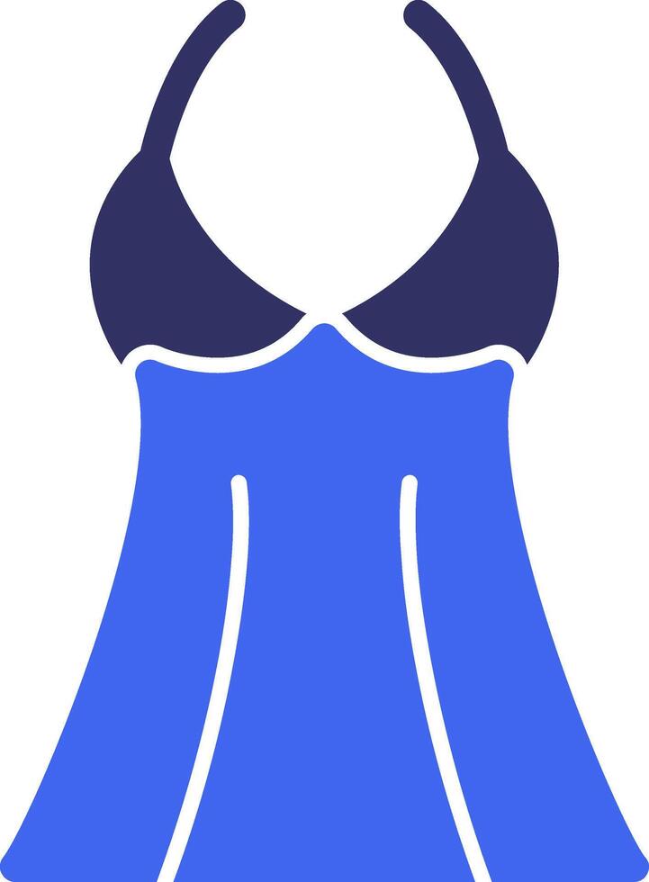 Lingerie Solid Two Color Icon vector