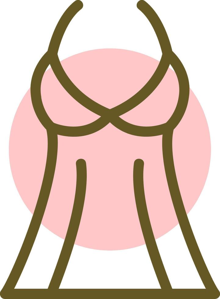 Lingerie Linear Circle Icon vector