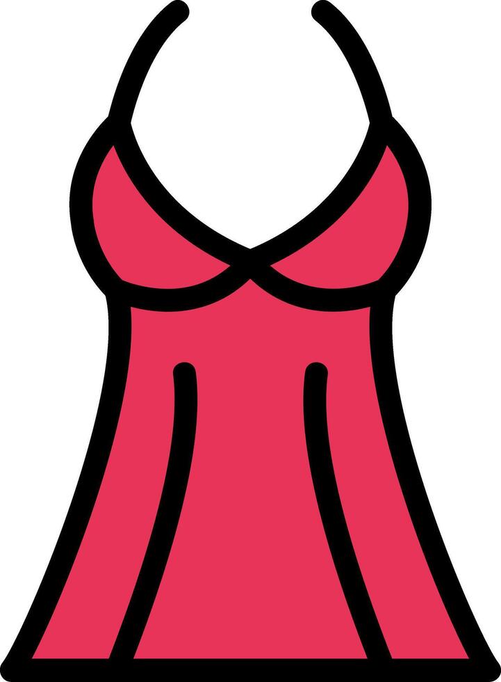 Lingerie Line Filled Icon vector