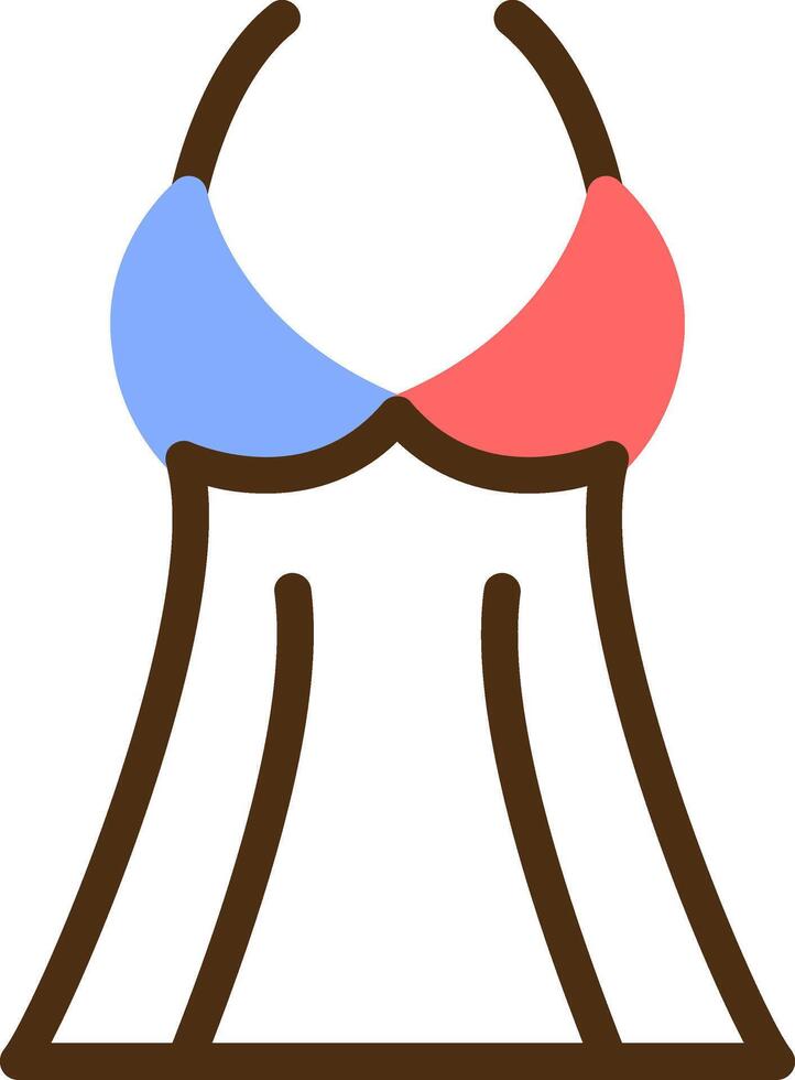 Lingerie Color Filled Icon vector