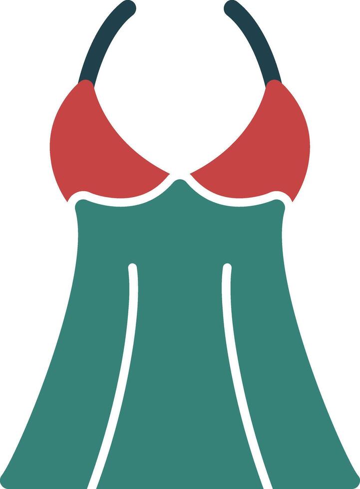 Lingerie Glyph Two Color Icon vector