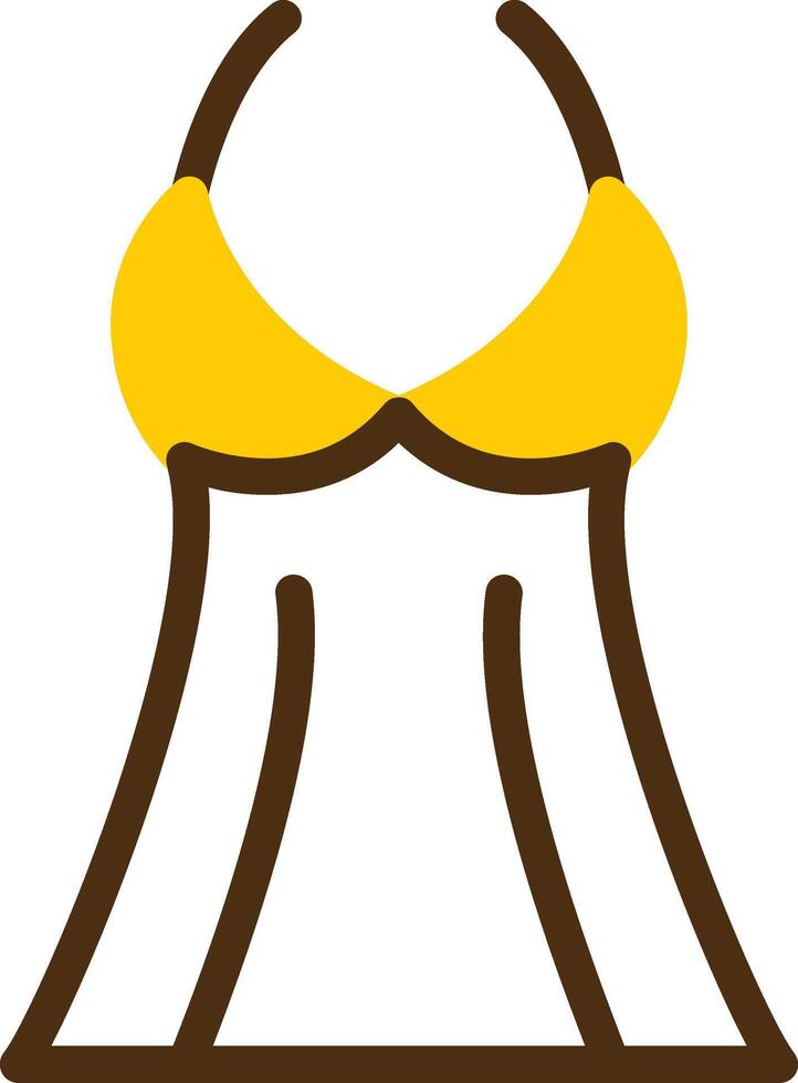 Lingerie Yellow Lieanr Circle Icon vector