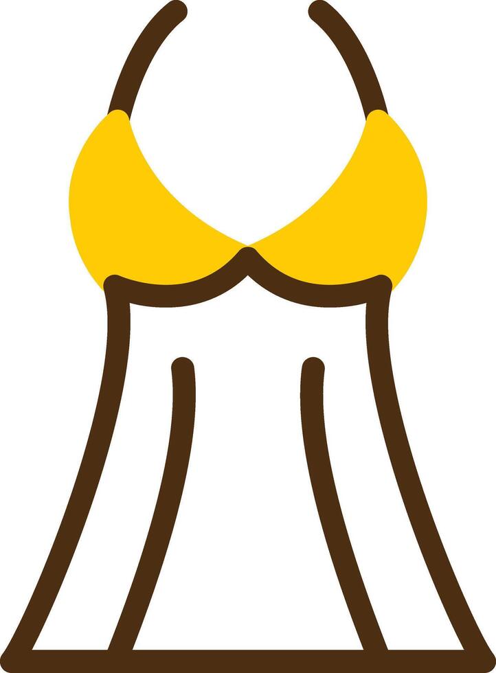 Lingerie Yellow Lieanr Circle Icon vector