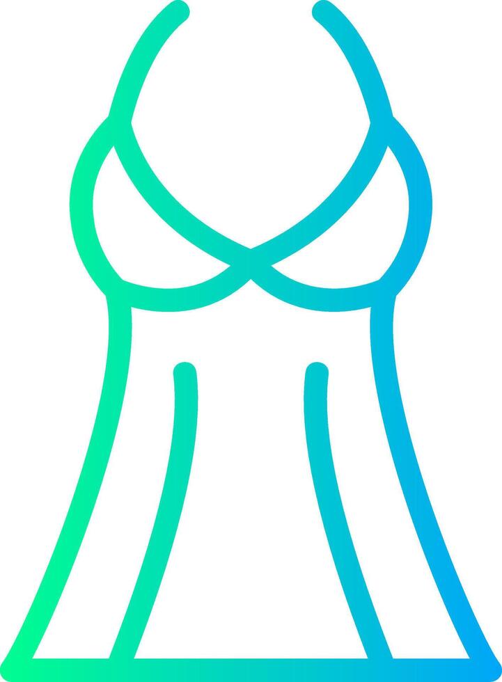 Lingerie Linear Gradient Icon vector