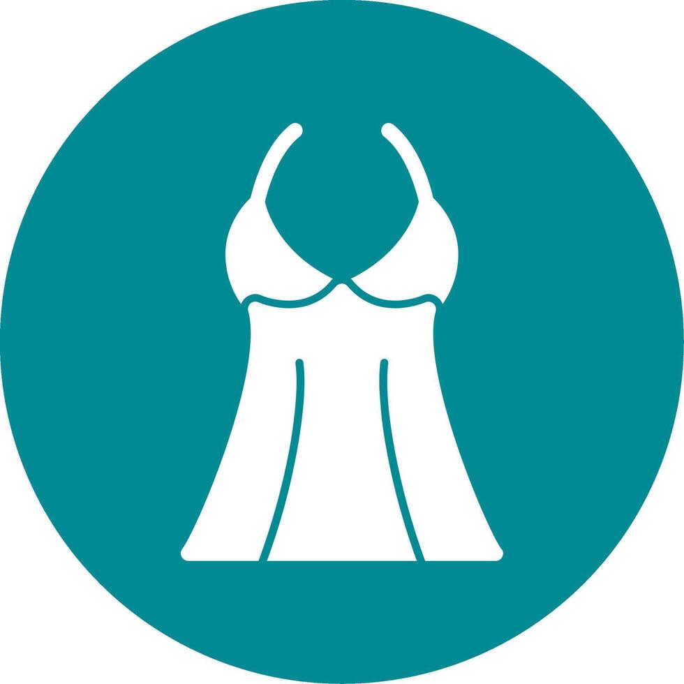 Lingerie Glyph Circle Icon vector